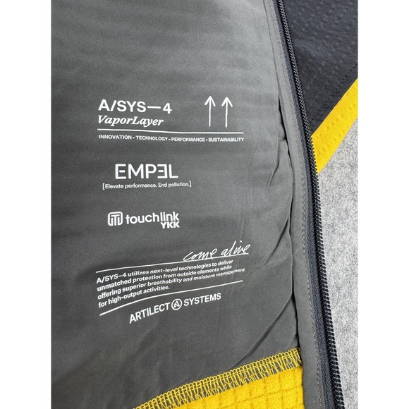 Artilect VaporLayer Jacket Mens XL Yellow Black M-Intersect Doubleweave Hooded - Picture 10 of 16